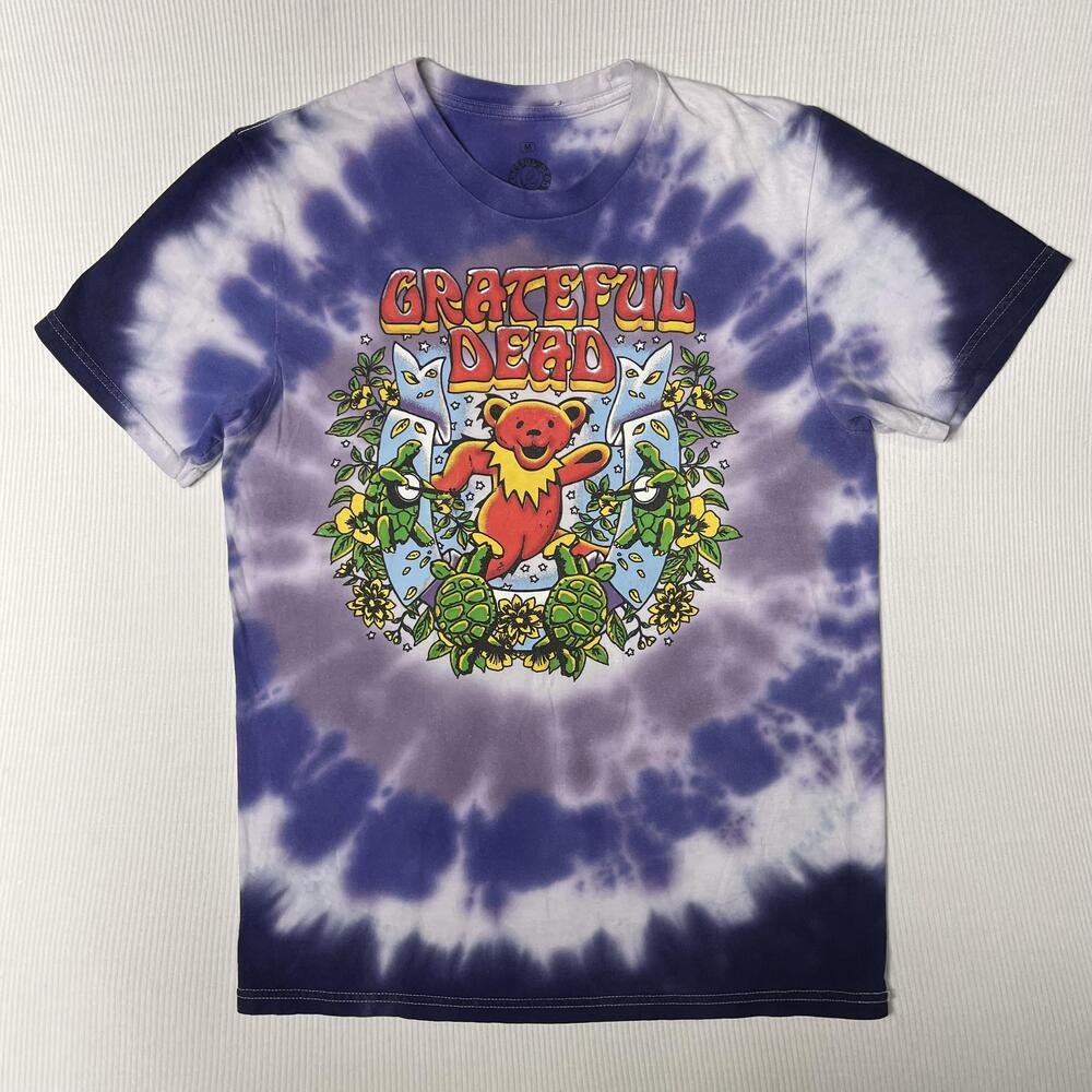 Ripple Junction Shirt Mens M Purple Grateful Dead Tie Dye Dancing Bear Tee